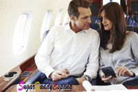 sugar daddy y sugar babie en un avión