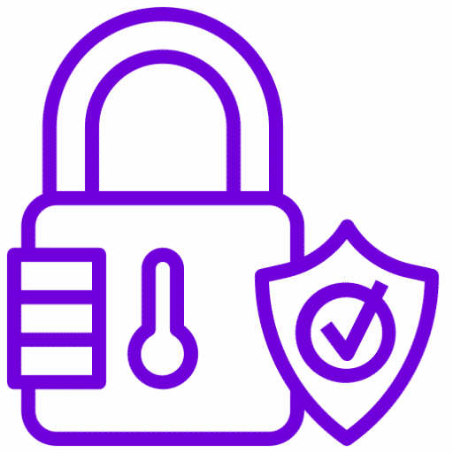 Icono de candado y escudo significa seguridad