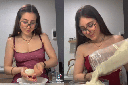 Roro bueno cocinando en su rol de tradwife